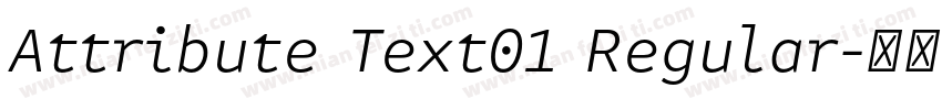 Attribute Text01 Regular字体转换